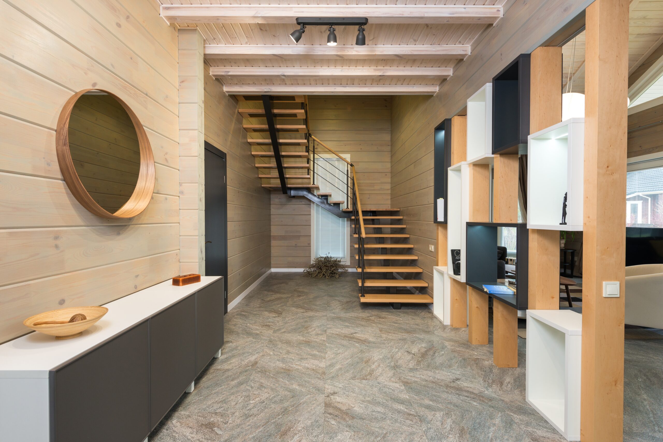 Warm commercial lounge interior