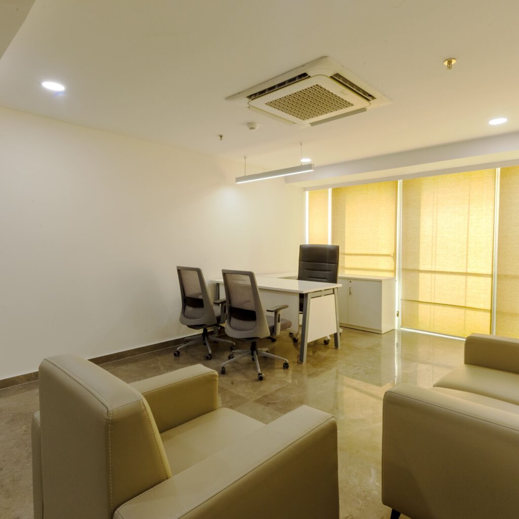 Africare Global office reception and lounge interior, Ahmedabad