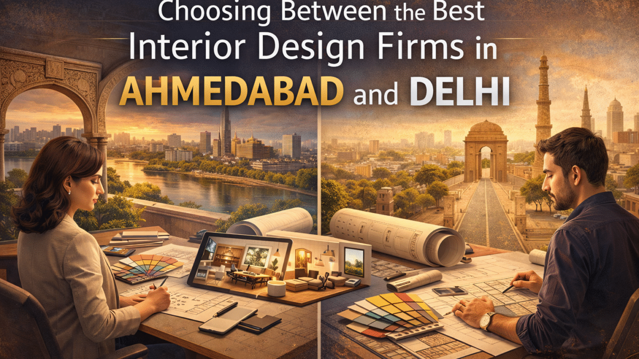 interior design firms Ahmedabad and Delhi