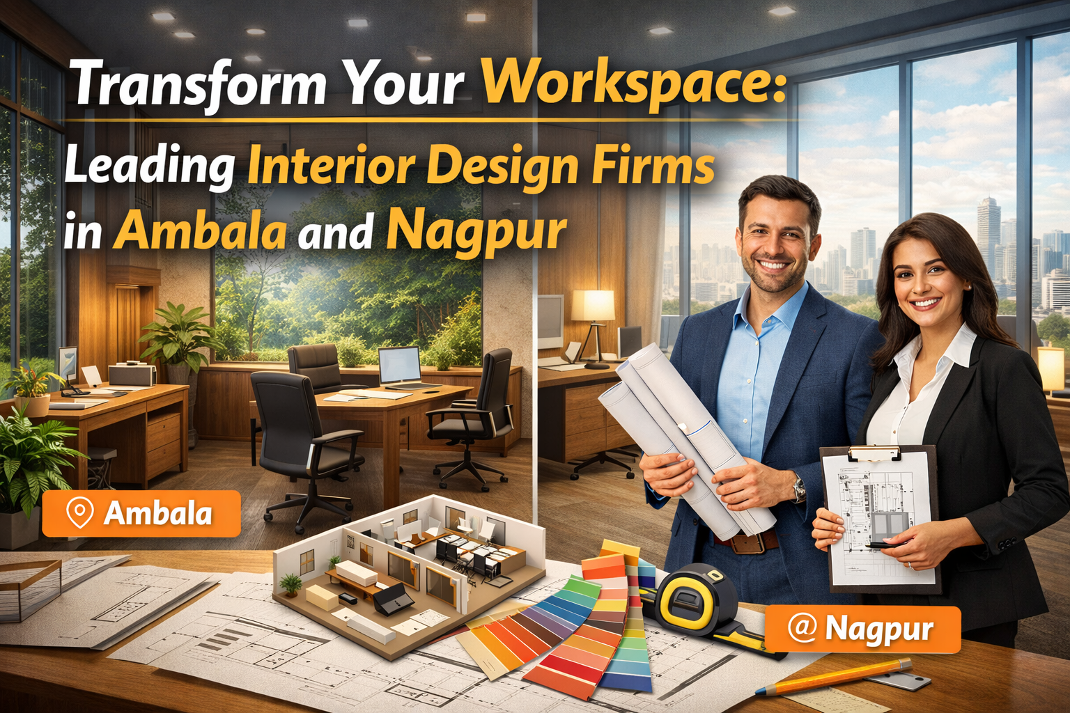 Transform Your Workspace: Leading Interior Design Firms in Ambala and Nagpur