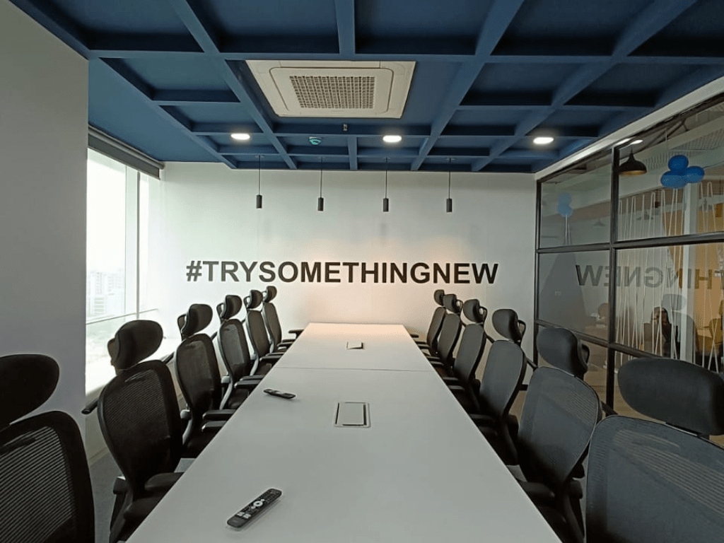 Smytten office boardroom interior, Bengaluru, by Quick Furnish